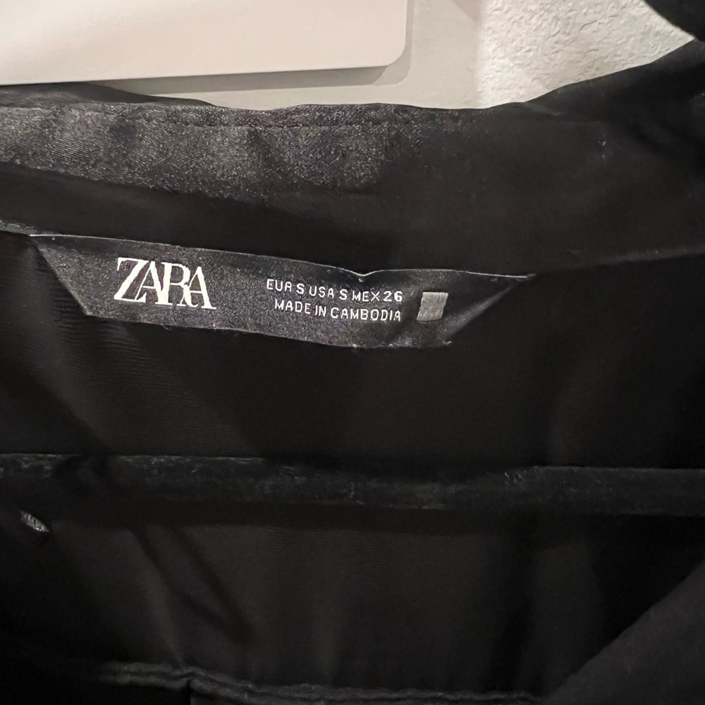 Black Satin Oversized Button Down - image 2